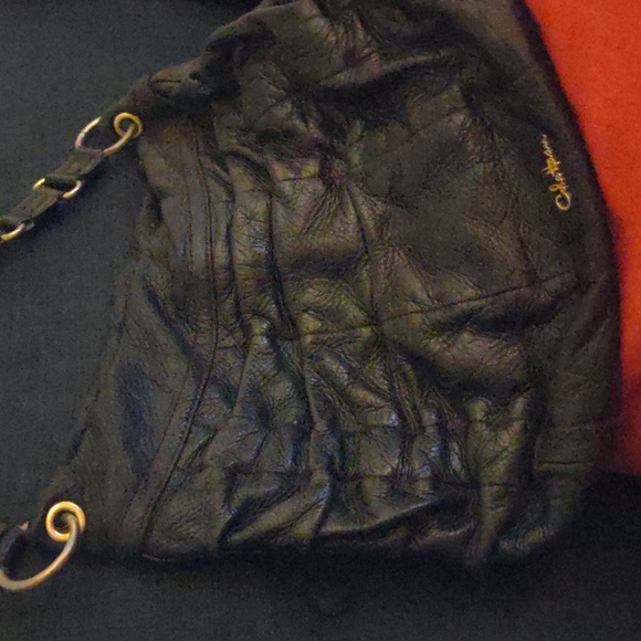 Black leather full zip Cole Haan purse - Picture 4 of 7